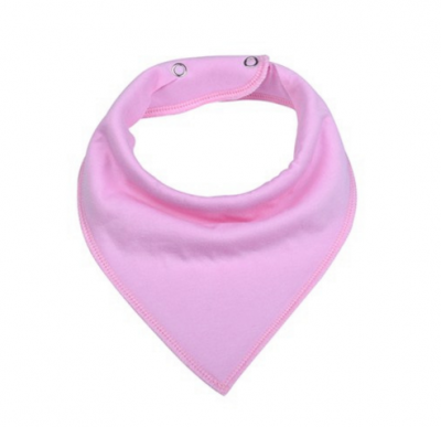 SKBS002 manufacture baby scarf order pure cotton double triangle scarf supply Baby Bib scarf baby scarf garment factory front view